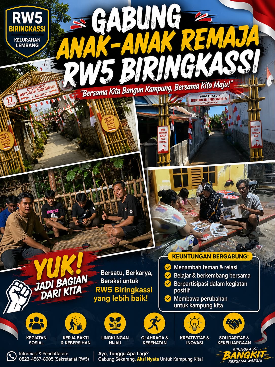 Pemuda RW 05 Biringkassi Bangkit! Bersatu Membangun Kampung, Mengukir Masa Depan yang Lebih Baik